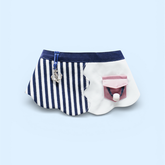 Marseille (1-Breton Stripe Navy) | Pet Neckwear